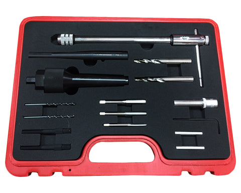 Broken Damaged Glow Plug Removal Remover Drill & Wrench Car Garage Tool Set